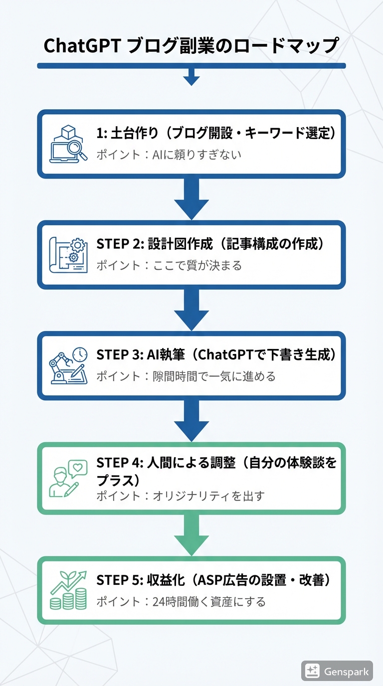 全体像の図解（ピラミッド図やフローチャート）