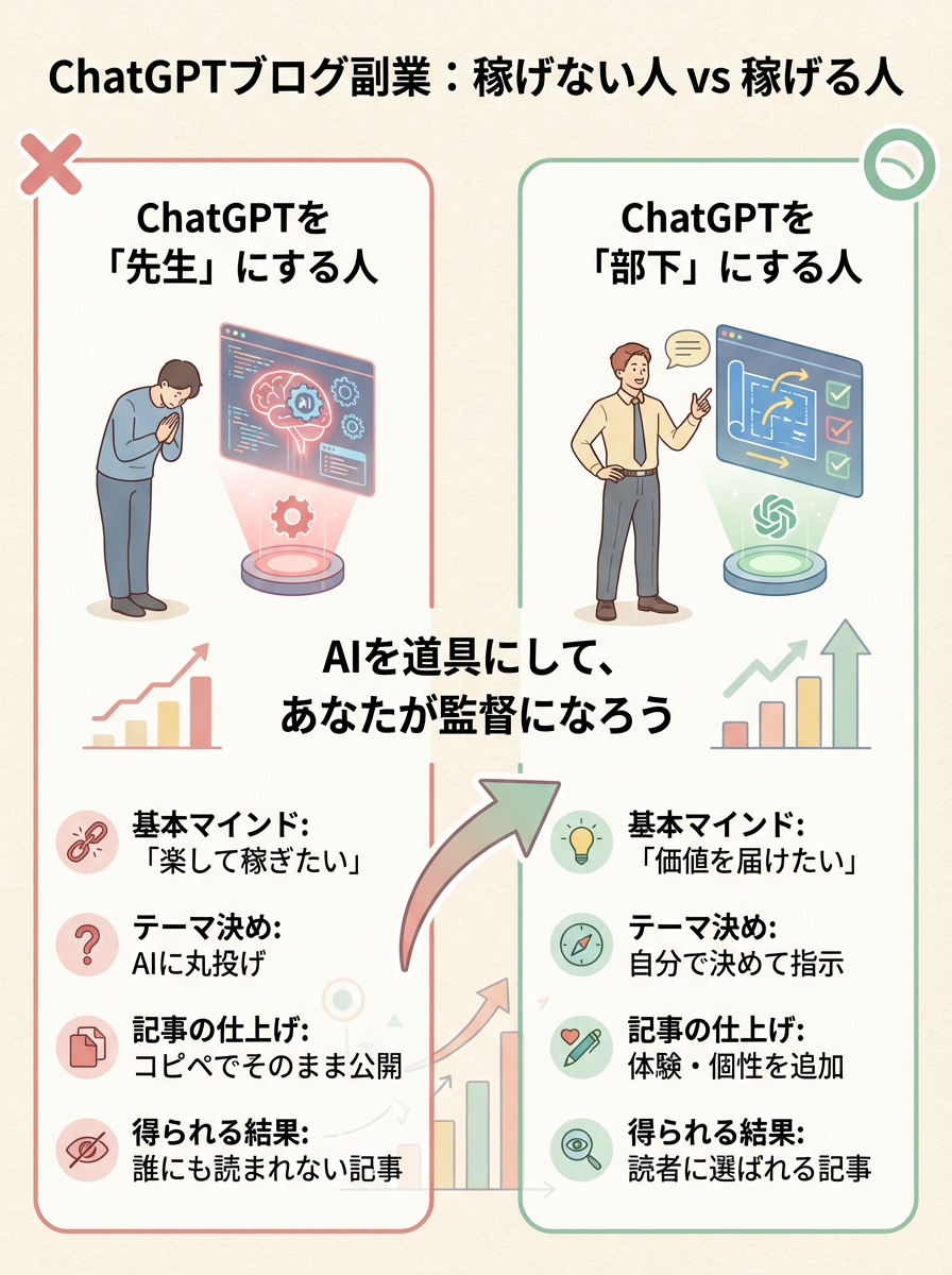 稼げる人VS稼げない人