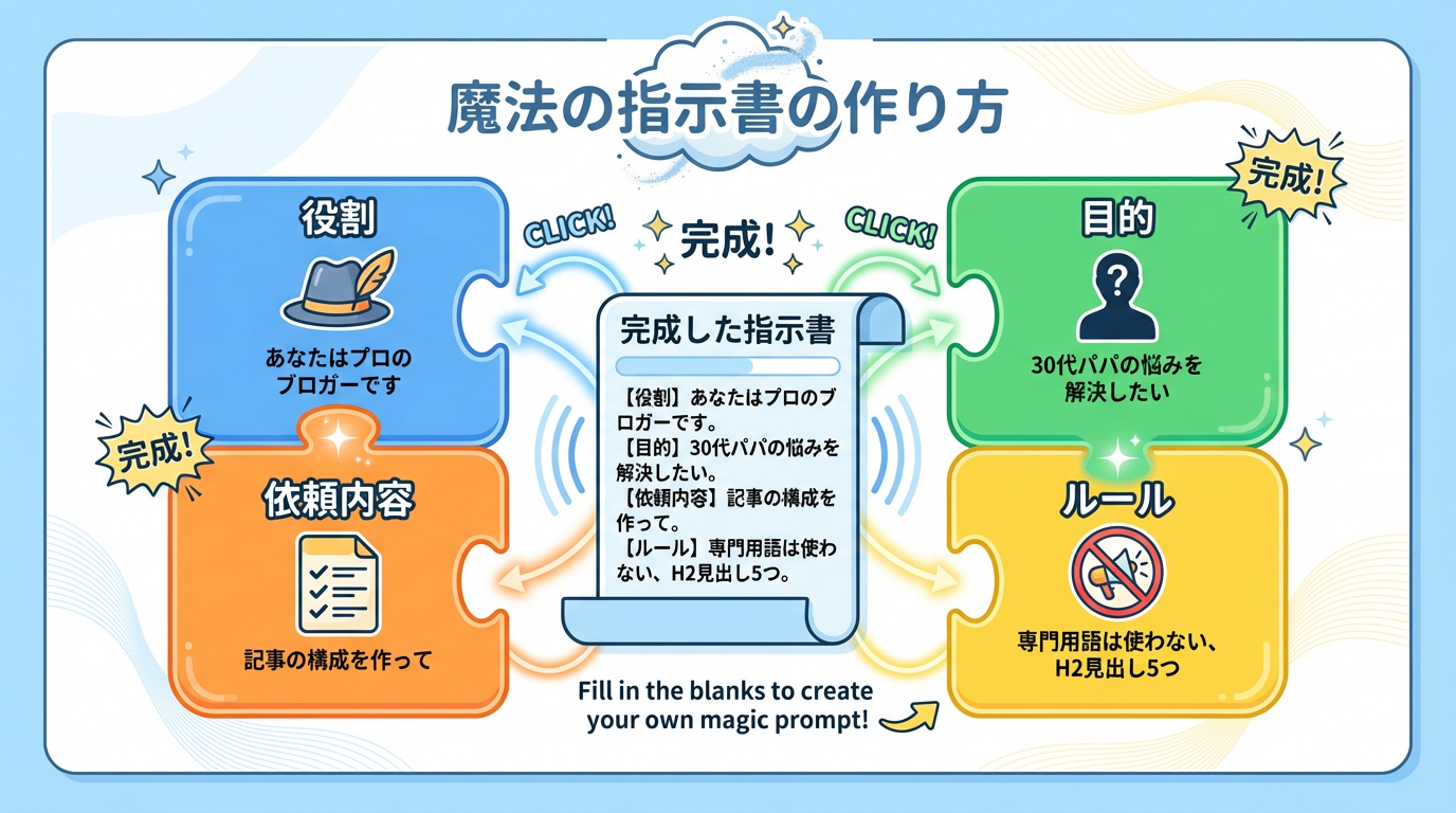 魔法の指示書の作り方(パズル)