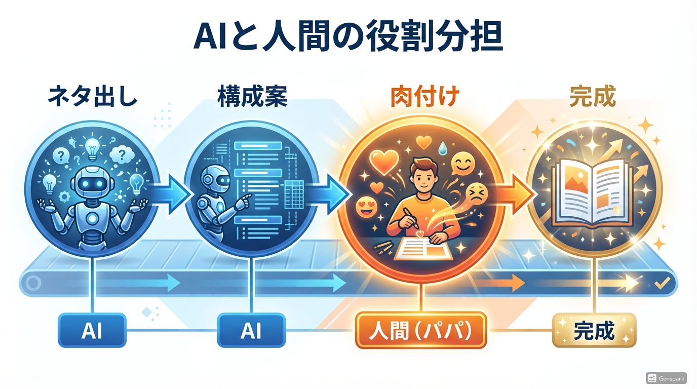 AIと人間の役割分担の図解